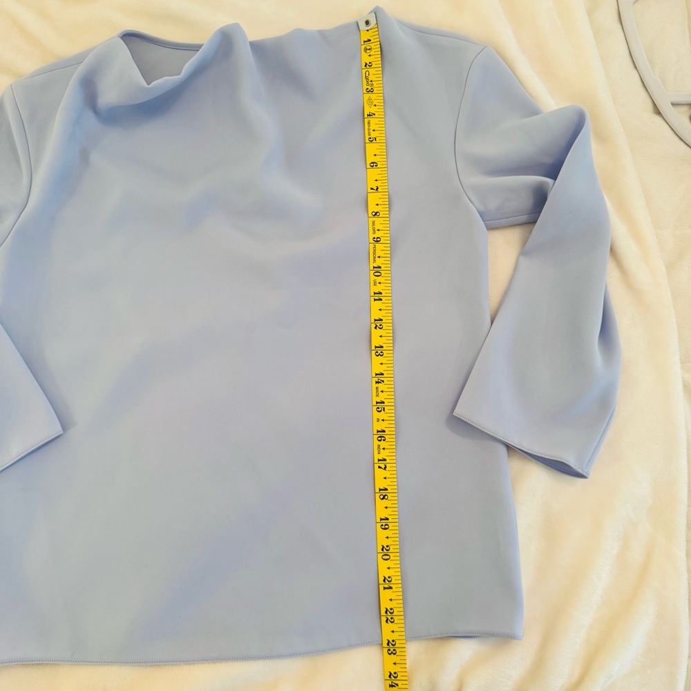 Emporio Armani Soft Blue Cowl Neck Blouse - Picture 7 of 14